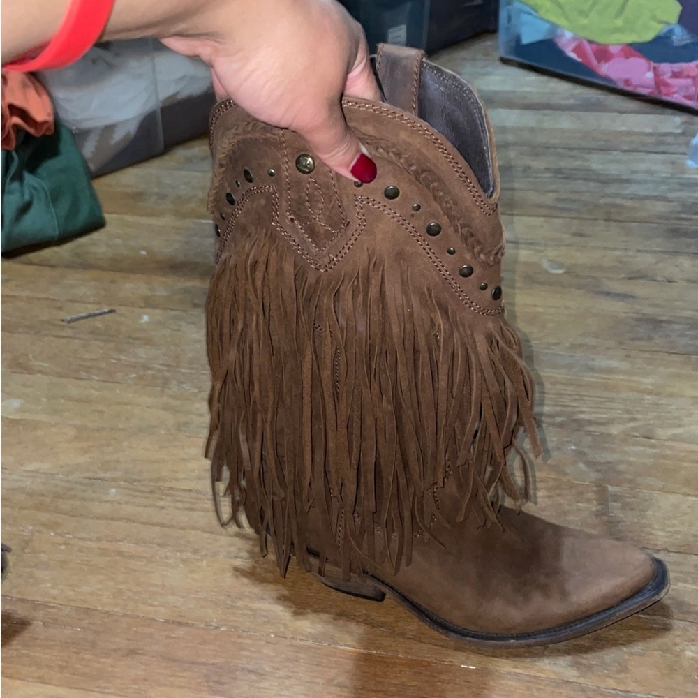Liberty fringe boots Real Leather